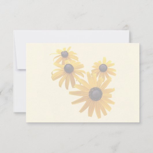 Zwarte Ogen Susans Hart RSVP Kaartje (Achterkant)