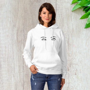 Zwarte ogen Vrouwen Hoodie