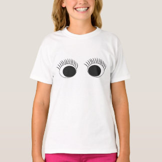 Zwarte ogen/wimpers Meisjes Hanes ComfortBlend swe T-shirt