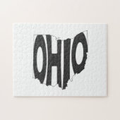 Zwarte Ohio naam Ohioan Buckeye Word Art Legpuzzel (Horizontaal)