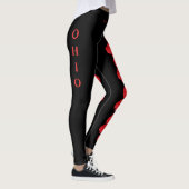 Zwarte ohio-staatscarlet Leggings van de anjer (Rechts)