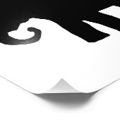 Zwarte olifant foto afdruk (Hoek)