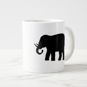 Zwarte olifant grote koffiekop
