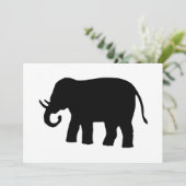 Zwarte olifant kaart (Staand voorkant)