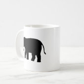 Zwarte olifant koffiemok (Voorkant links)