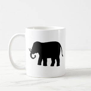 Zwarte olifant koffiemok