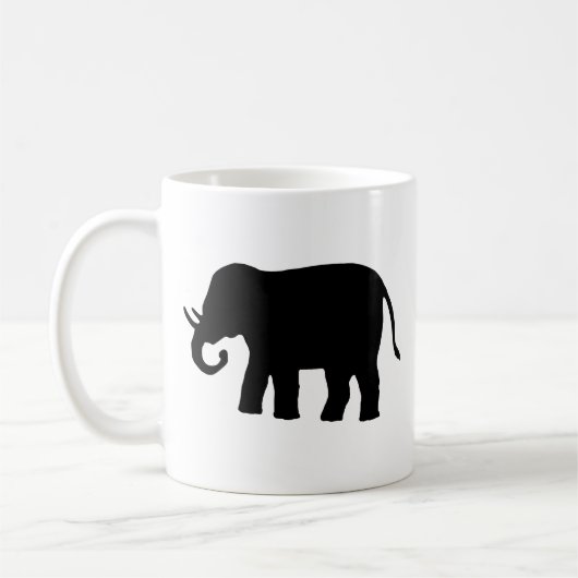 Zwarte olifant koffiemok (Links)