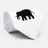 Zwarte olifant stropdas (Opgerold)