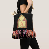 Zwarte olifant tote bag (Dichtbij)