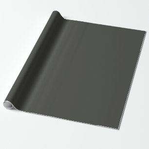 Zwarte olijf (effen kleur) cadeaupapier
