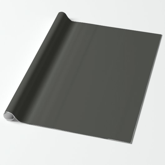 Zwarte olijf (effen kleur)  cadeaupapier (Uitgerold)