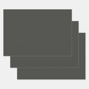 Zwarte olijf (vaste kleur) inpakpapier vel