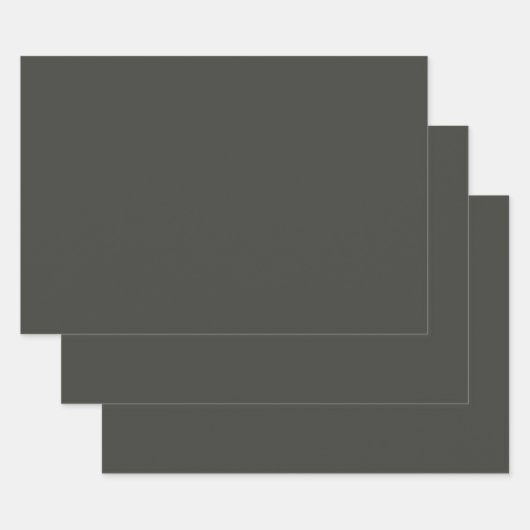 Zwarte olijf (vaste kleur) inpakpapier vel (Set)