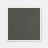 Zwarte olijf (vaste kleur) servet (Voorkant)