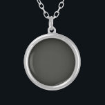 Zwarte olijf (vaste kleur) zilver vergulden ketting<br><div class="desc">Zwarte olijf (vaste kleur)</div>