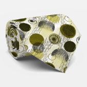 Zwarte, olijfdoperwten op een lichte achtergrond stropdas (Opgerold)