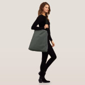 Zwarte olijven Vaste platte kleur Crossbody Tas (Op model)