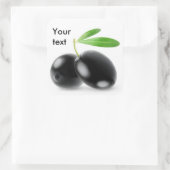 Zwarte olijven vierkante sticker (Tas)