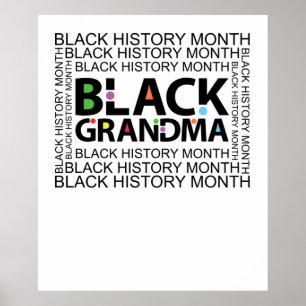 Zwarte oma Black History Maand Poster