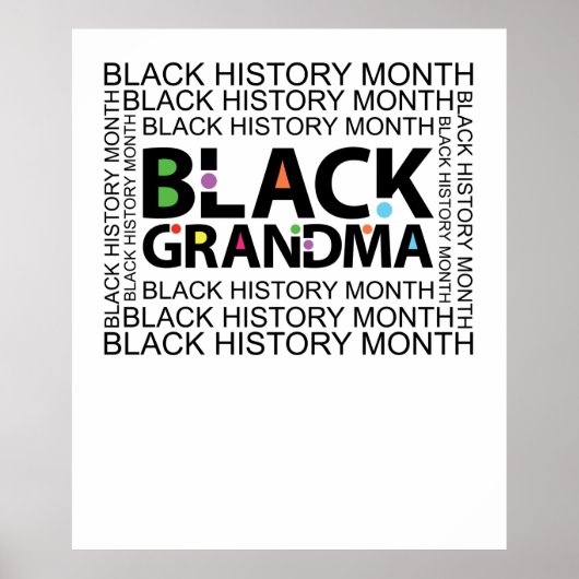 Zwarte oma Black History Maand Poster (Voorkant)