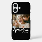 Zwarte Oma Opgerichte Script Foto Case-Mate iPhone Case (Achterkant)