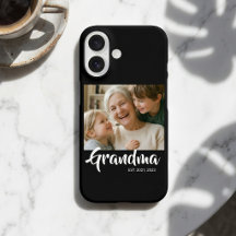 Zwarte Oma Opgerichte Script Foto