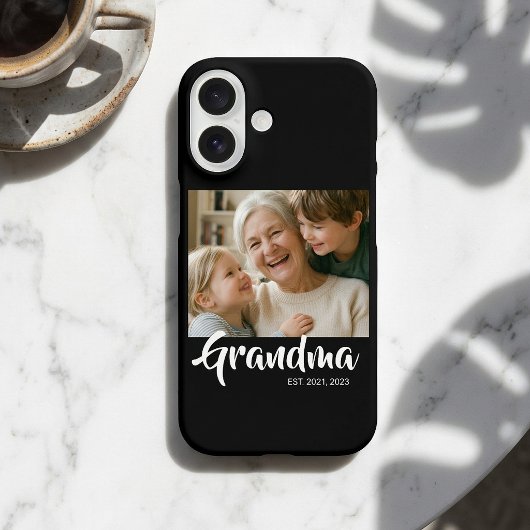 Zwarte Oma Opgerichte Script Foto Case-Mate iPhone Case