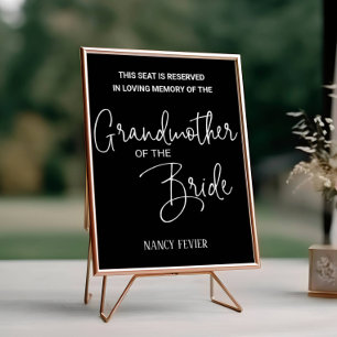 Zwarte Oma van de Bruid Herdenkingsbruiloft Poster