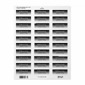 Zwarte Ombre Klasse Etiket (Full Sheet)