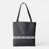 ZWARTE OMBRE MET DIAMOND KIJKEN KIJNEN STONEN BEKE TOTE BAG (Achterkant)