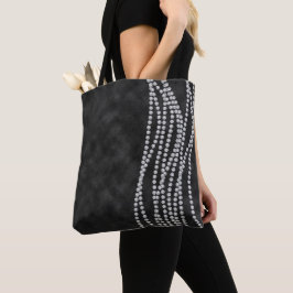 ZWARTE OMBRE MET DIAMOND KIJKEN KIJNEN STONEN BEKE TOTE BAG