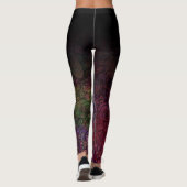 Zwarte Ombre met het Kleurrijke Grungy Abstracte Leggings (Achterkant)