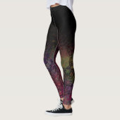 Zwarte Ombre met het Kleurrijke Grungy Abstracte Leggings (Links)