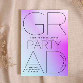 Zwarte Ombre Modern Minimum voor Afstudeerder op d Kaart