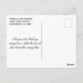 Zwarte Ombre Turquoise Glitter Monogram Bedankt Briefkaart (Achterkant)