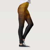 Zwarte Ombré Versleten Textuur - Goud Leggings (Rechts)
