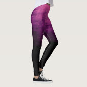 Zwarte Ombré Versleten Textuur - Roze Leggings (Rechts)