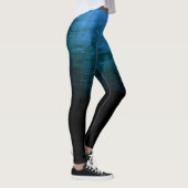 Zwarte Ombré Vervuilde Textuur - Blauw Leggings (Rechts)
