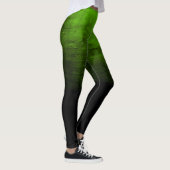 Zwarte Ombré Vervuilde Textuur - Groen Leggings (Rechts)