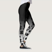 Zwarte Ombre & Zwarte op de Witte Klaver van 4 Leggings (Rechts)