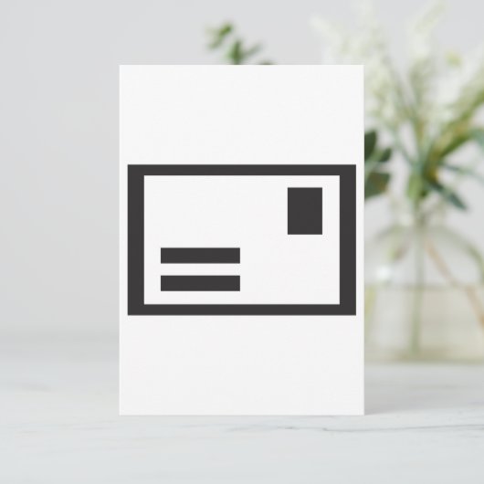 Zwarte omroep kaart (Staand voorkant)