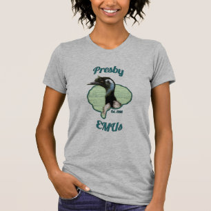 zwarte omtrek presby Emus logo T-shirt