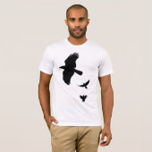 Zwarte omtrekken van Krogen T-shirt (Voorkant volledig)