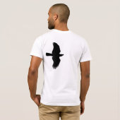 Zwarte omtrekken van Krogen T-shirt (Achterkant volledig)