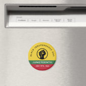 Zwarte Onafhankelijkheidsdag Juneteenth 1865 Curve Magneet (Insitu (Vaatwasser))
