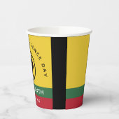 Zwarte Onafhankelijkheidsdag Juneteenth 1865 Curve Papieren Bekers (Links)