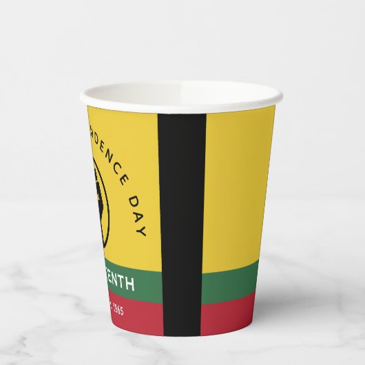 Zwarte Onafhankelijkheidsdag Juneteenth 1865 Curve Papieren Bekers (Links)