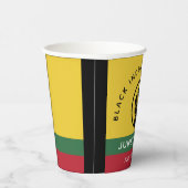 Zwarte Onafhankelijkheidsdag Juneteenth 1865 Curve Papieren Bekers (Rechts)