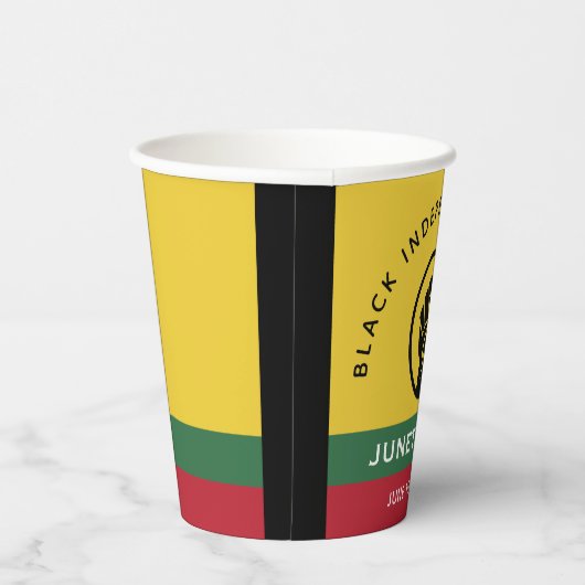 Zwarte Onafhankelijkheidsdag Juneteenth 1865 Curve Papieren Bekers (Rechts)