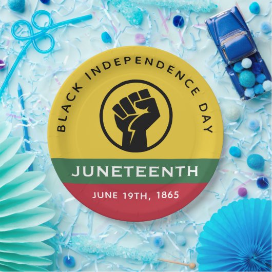Zwarte Onafhankelijkheidsdag Juneteenth 1865 Curve Papieren Bordje (Feest)
